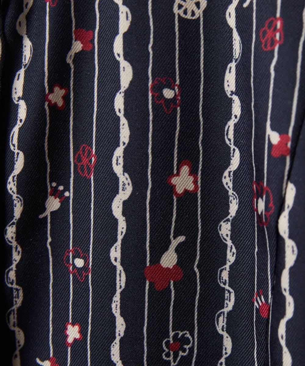 GJBCD30200 Jocomomola(ホコモモラ) Escala de floral プリントブラウス ネイビー