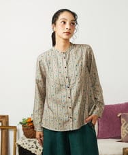 GJBCD30200 Jocomomola(ホコモモラ) Escala de floral プリントブラウス ベージュ