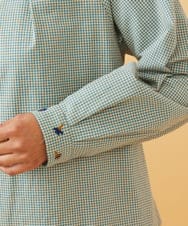 GJBCD33200 Jocomomola(ホコモモラ) 【早割10%OFF】2WAYチェックフラワー刺繍ブラウス グリーン