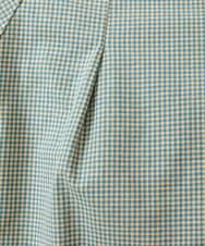 GJBCD33200 Jocomomola(ホコモモラ) 【早割10%OFF】2WAYチェックフラワー刺繍ブラウス グリーン