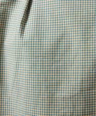 GJBCD33200 Jocomomola(ホコモモラ) 【2WAY】Flor pequena チェックフラワー刺繍ブラウス グリーン