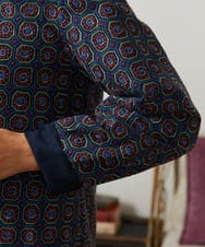 GJBCD50250 Jocomomola(ホコモモラ) Escudos 幾何調総刺繍ブラウス ネイビー