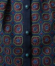 GJBCD50250 Jocomomola(ホコモモラ) Escudos 幾何調総刺繍ブラウス ネイビー