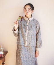 GJBCD50250 Jocomomola(ホコモモラ) Escudos 幾何調総刺繍ブラウス ベージュ