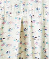 GJBDD01220 Jocomomola(ホコモモラ) Palminos ビックカラー鳥プリントロングブラウス アイボリー