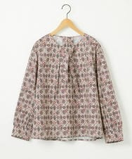 GJBDD32200 Jocomomola(ホコモモラ) Hidalgo 幾何調プリントブラウス アイボリー