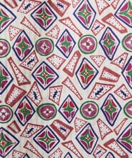 GJBDD32200 Jocomomola(ホコモモラ) Hidalgo 幾何調プリントブラウス アイボリー