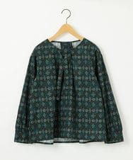 GJBDD32200 Jocomomola(ホコモモラ) Hidalgo 幾何調プリントブラウス ブラック