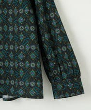 GJBDD32200 Jocomomola(ホコモモラ) Hidalgo 幾何調プリントブラウス ブラック