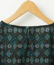 GJBDD32200 Jocomomola(ホコモモラ) Hidalgo 幾何調プリントブラウス ブラック