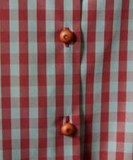 GJBDD33180 Jocomomola(ホコモモラ) 【2WAY】 Sillin ギンガムチェック オーバーブラウス レッド