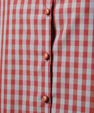 GJBDD33180 Jocomomola(ホコモモラ) 【先行予約】2WAY ギンガムチェック オーバーブラウス レッド