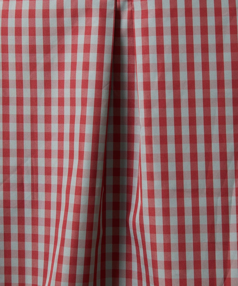 GJBDD33180 Jocomomola(ホコモモラ) 【先行予約】2WAY ギンガムチェック オーバーブラウス レッド