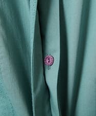 GJBDD34190 Jocomomola(ホコモモラ) Tejido ドッキングスタンドカラーブラウス グリーン