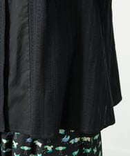 GJBDD34190 Jocomomola(ホコモモラ) Tejido ドッキングスタンドカラーブラウス ブラック