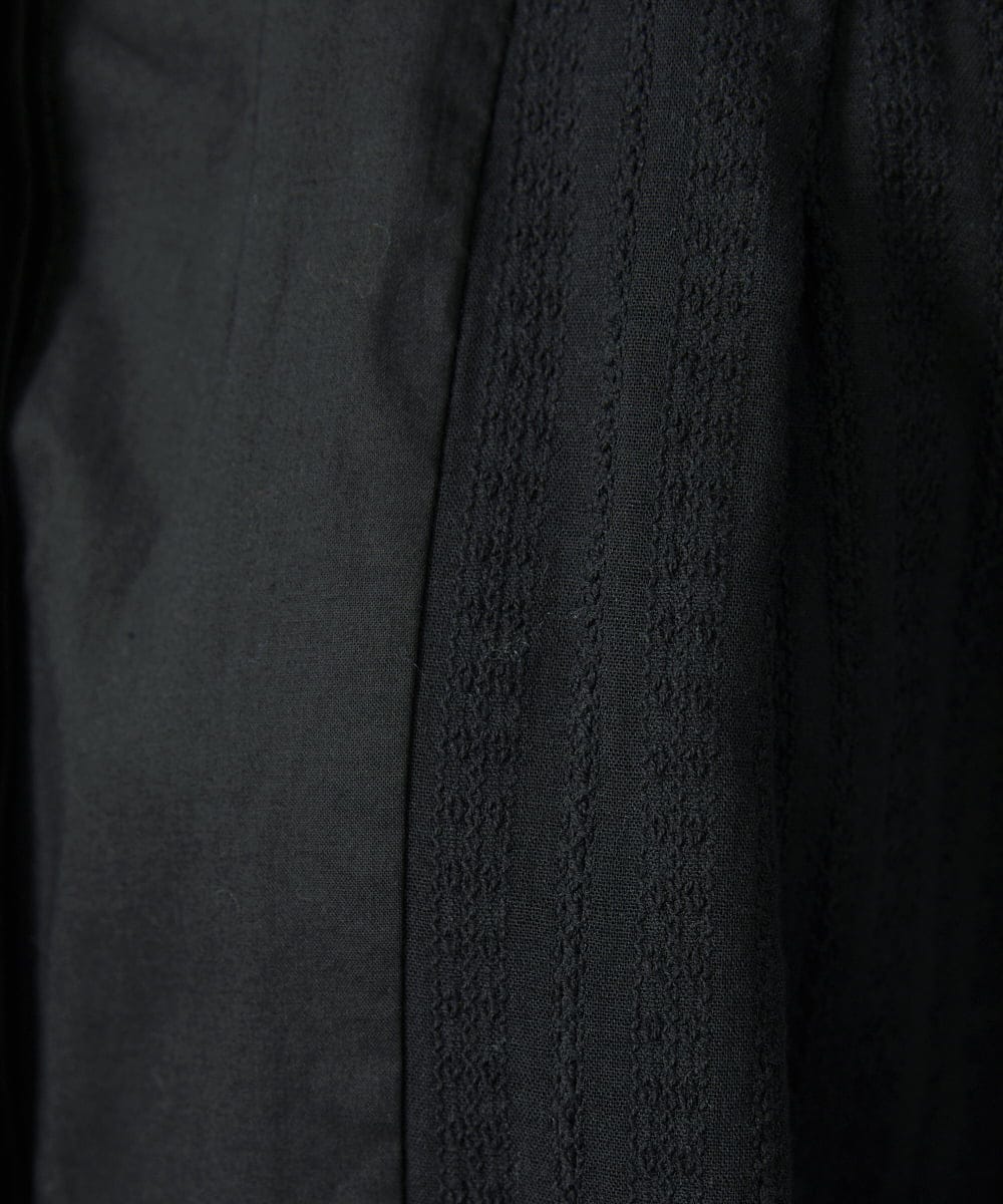 GJBDD34190 Jocomomola(ホコモモラ) Tejido ドッキングスタンドカラーブラウス ブラック