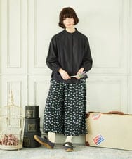 GJBDD34190 Jocomomola(ホコモモラ) Tejido ドッキングスタンドカラーブラウス ブラック