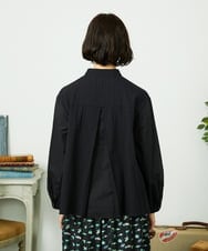 GJBDD34190 Jocomomola(ホコモモラ) Tejido ドッキングスタンドカラーブラウス ブラック