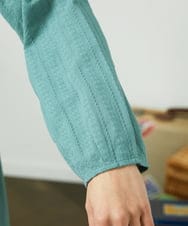 GJBDD35200 Jocomomola(ホコモモラ) Tejido ドッキングロング丈ブラウス グリーン