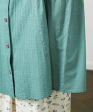 GJBDD35200 Jocomomola(ホコモモラ) Tejido ドッキングロング丈ブラウス グリーン