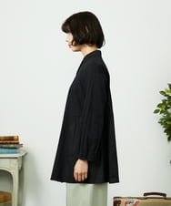 GJBDD35200 Jocomomola(ホコモモラ) Tejido ドッキングロング丈ブラウス ブラック