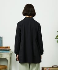 GJBDD35200 Jocomomola(ホコモモラ) Tejido ドッキングロング丈ブラウス ブラック