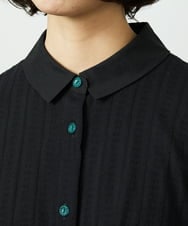 GJBDD35200 Jocomomola(ホコモモラ) Tejido ドッキングロング丈ブラウス ブラック