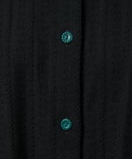 GJBDD35200 Jocomomola(ホコモモラ) Tejido ドッキングロング丈ブラウス ブラック