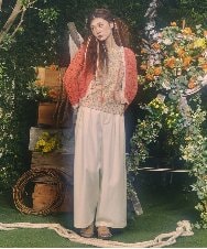 GJBDE02250 Jocomomola(ホコモモラ) La mancha ドット総刺繍ブラウス アイボリー