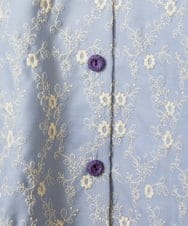 GJBDE41240 Jocomomola(ホコモモラ) フラワースカラップ総刺繍ブラウス ライトブルー