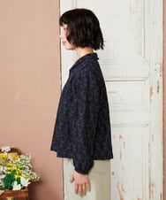 GJBDE41240 Jocomomola(ホコモモラ) フラワースカラップ総刺繍ブラウス ブラック