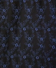 GJBDE41240 Jocomomola(ホコモモラ) フラワースカラップ総刺繍ブラウス ブラック