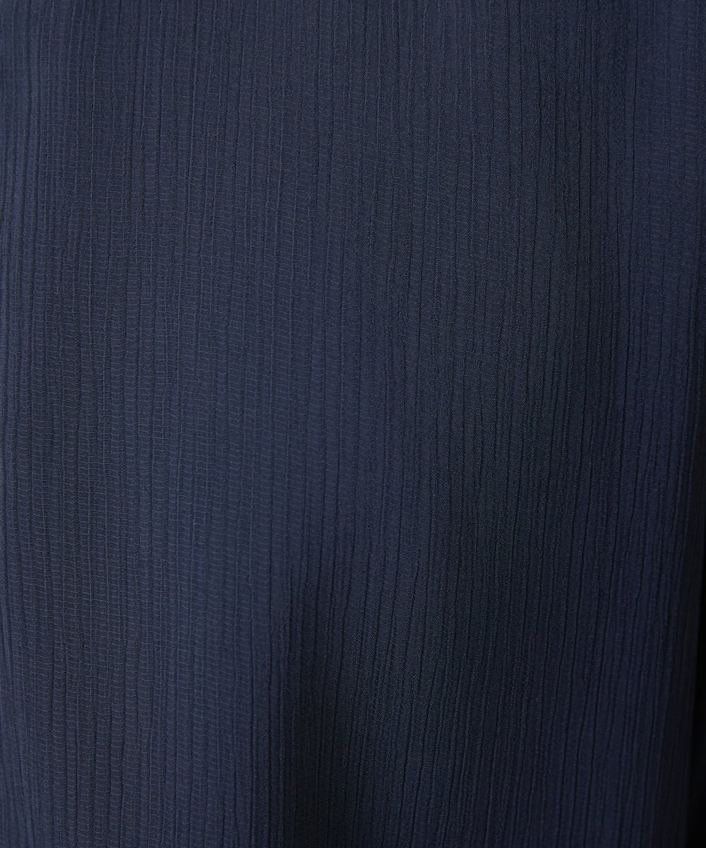 GJBDE44180 Jocomomola(ホコモモラ) RIO 襟付き楊柳ブラウス ネイビー