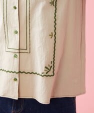 GJBDT39200 Jocomomola(ホコモモラ) Dibujar 刺繍ブラウス ベージュ
