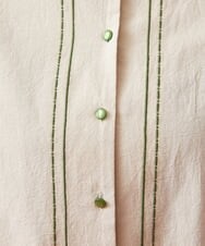 GJBDT39200 Jocomomola(ホコモモラ) Dibujar 刺繍ブラウス ベージュ