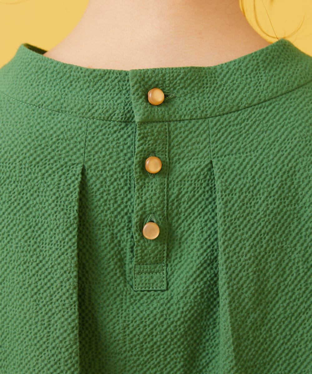 GJBDW37180 Jocomomola(ホコモモラ) Berenjenas ワンポイント刺繍ブラウス グリーン