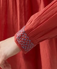 GJBFD01200 Jocomomola(ホコモモラ) Baile animal アニマル刺繍ブラウス レッド