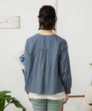 GJBFD01200 Jocomomola(ホコモモラ) Baile animal アニマル刺繍ブラウス グレー