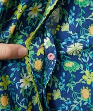 GJBFD30200 Jocomomola(ホコモモラ) Sancho Panza フラワープリントブラウス ネイビー