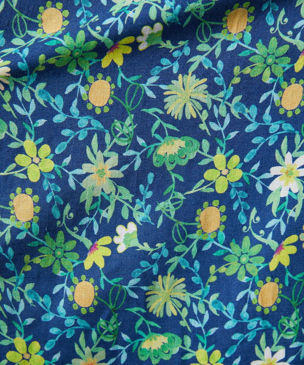 GJBFD30200 Jocomomola(ホコモモラ) Sancho Panza フラワープリントブラウス ネイビー