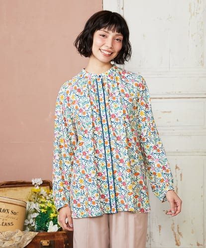 GJBFD30200 Jocomomola 【早割10％OFF】 フラワープリントブラウス