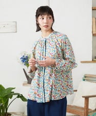 GJBFD30200 Jocomomola(ホコモモラ) Sancho Panza フラワープリントブラウス アイボリー