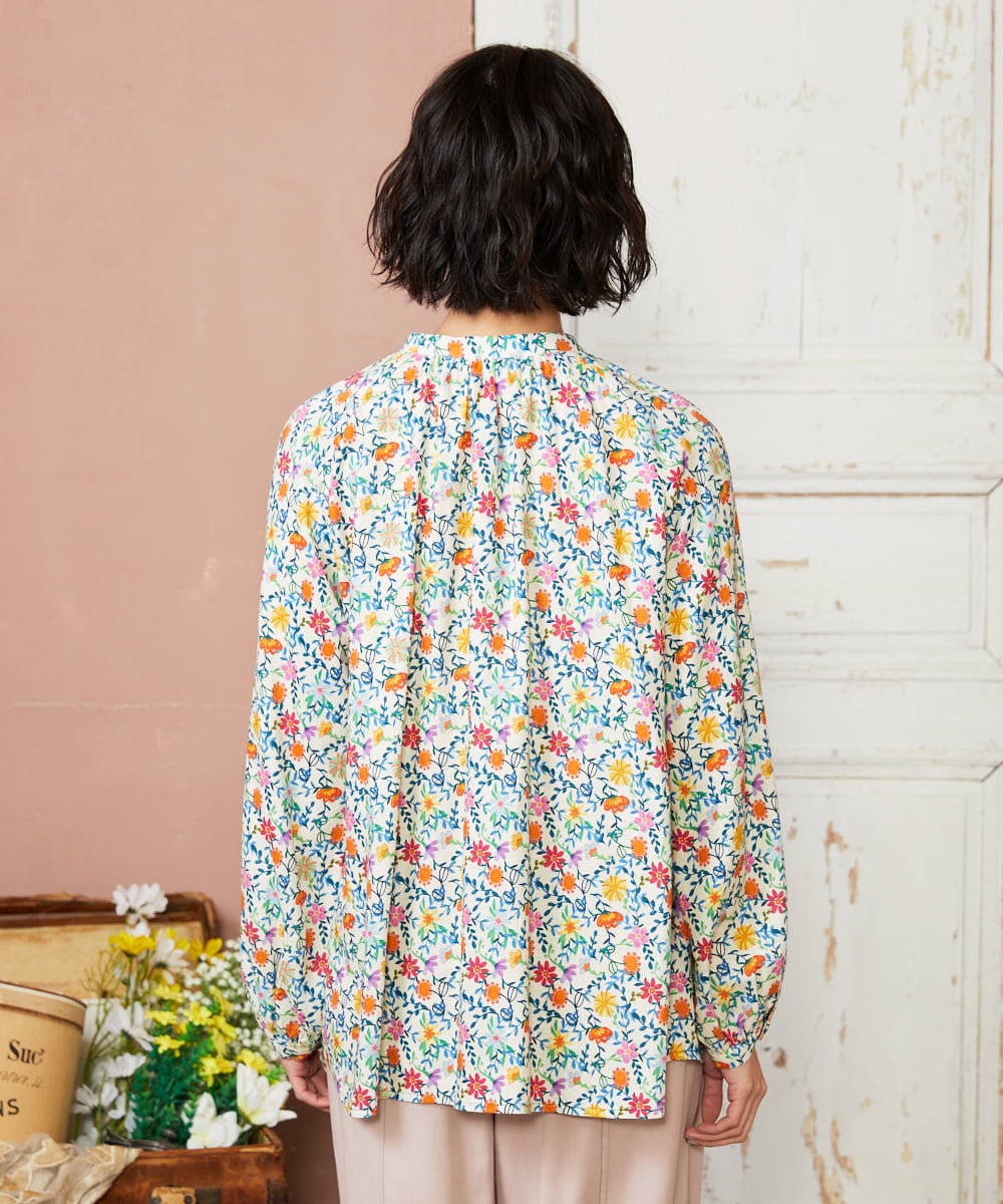 GJBFD30200 Jocomomola(ホコモモラ) 【早割10％OFF】 フラワープリントブラウス アイボリー