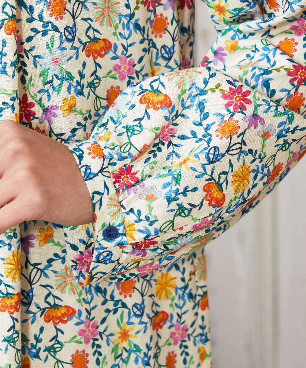 GJBFD30200 Jocomomola(ホコモモラ) 【早割10％OFF】 フラワープリントブラウス アイボリー