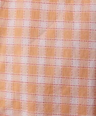 GJBFD32180 Jocomomola(ホコモモラ) Puntada ギンガムチェックブラウス オレンジ