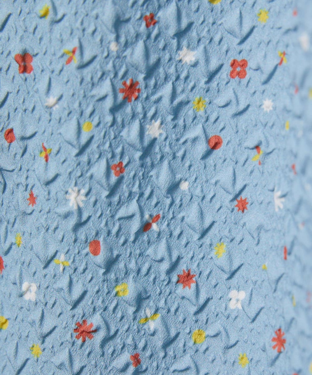 GJBFD34200 Jocomomola(ホコモモラ) エンボスドットブラウス ライトブルー