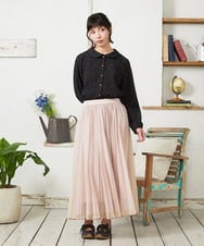 GJBFD34200 Jocomomola(ホコモモラ) エンボスドットブラウス ブラック