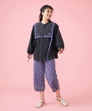 GJBFS70200 Jocomomola(ホコモモラ) Corrida 刺繍ブラウス ブラック