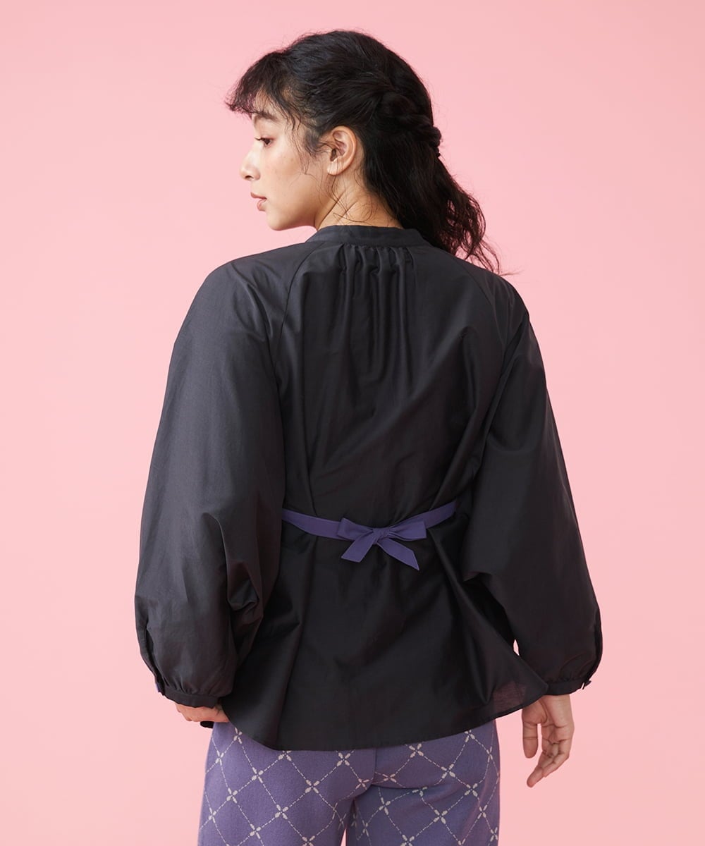 GJBFS70200 Jocomomola(ホコモモラ) Corrida 刺繍ブラウス ブラック