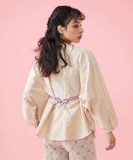 GJBFS70200 Jocomomola(ホコモモラ) Corrida 刺繍ブラウス ブラック